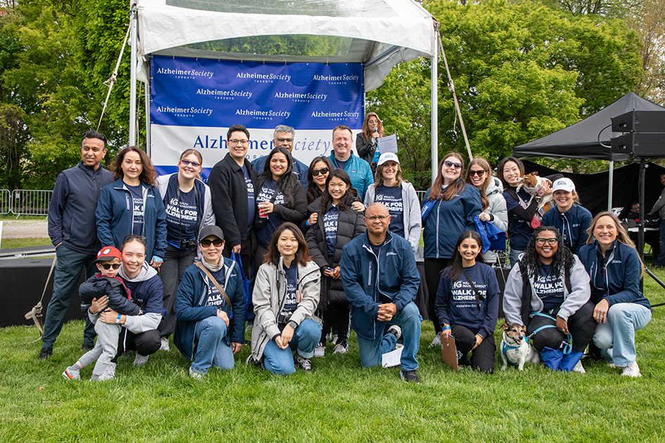 Smiling family ready to start the IG Wealth Management Walk for Alzheimers