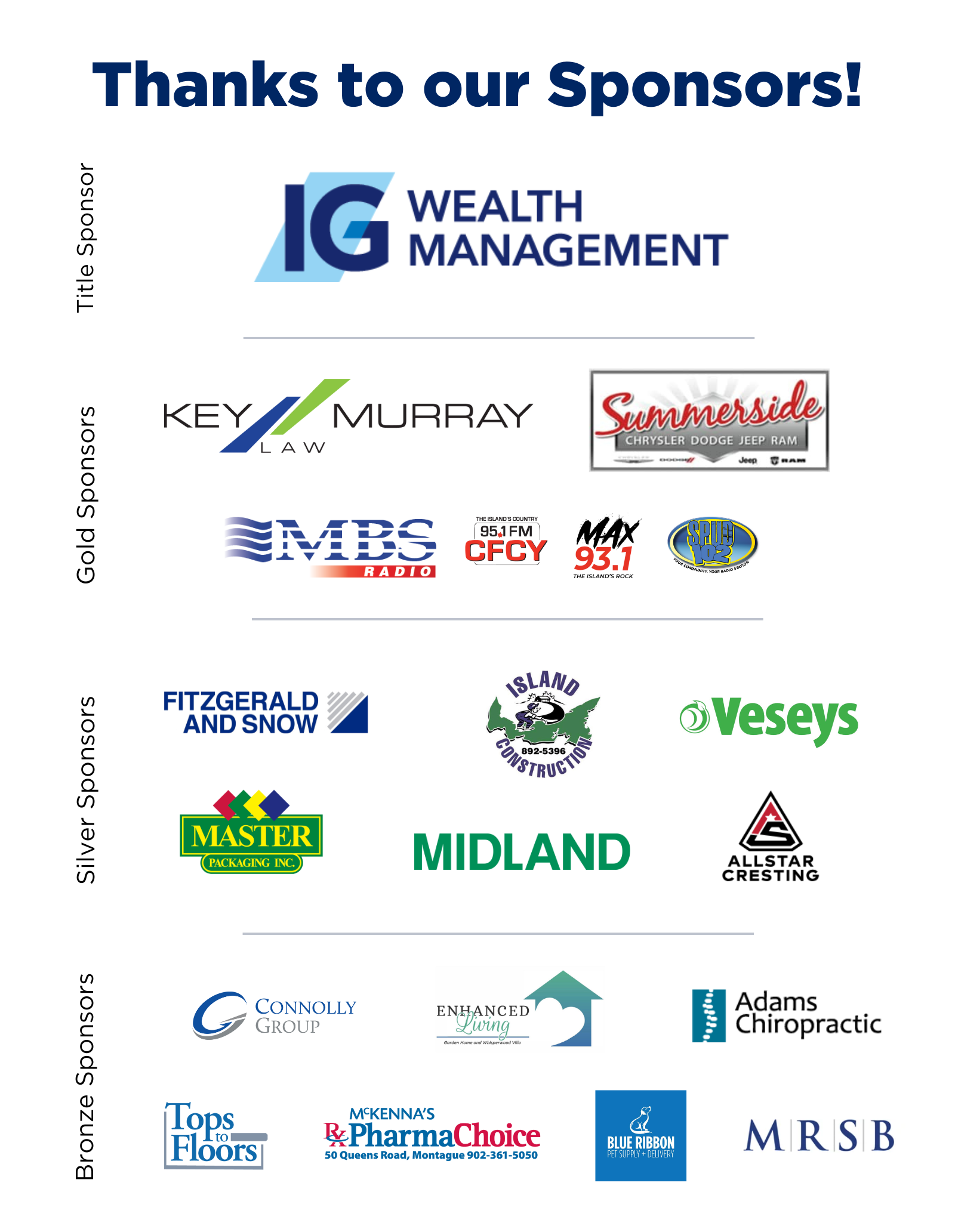 Walk Sponsors May 7 2025
