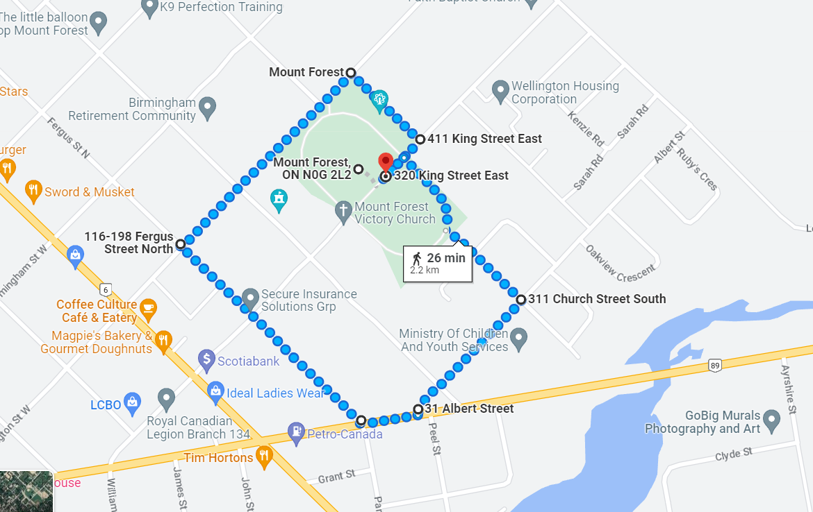 Mount Forest Walk Route.png