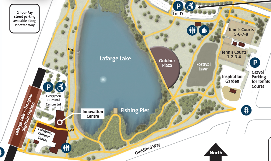 Parking around Lafarge Lake
