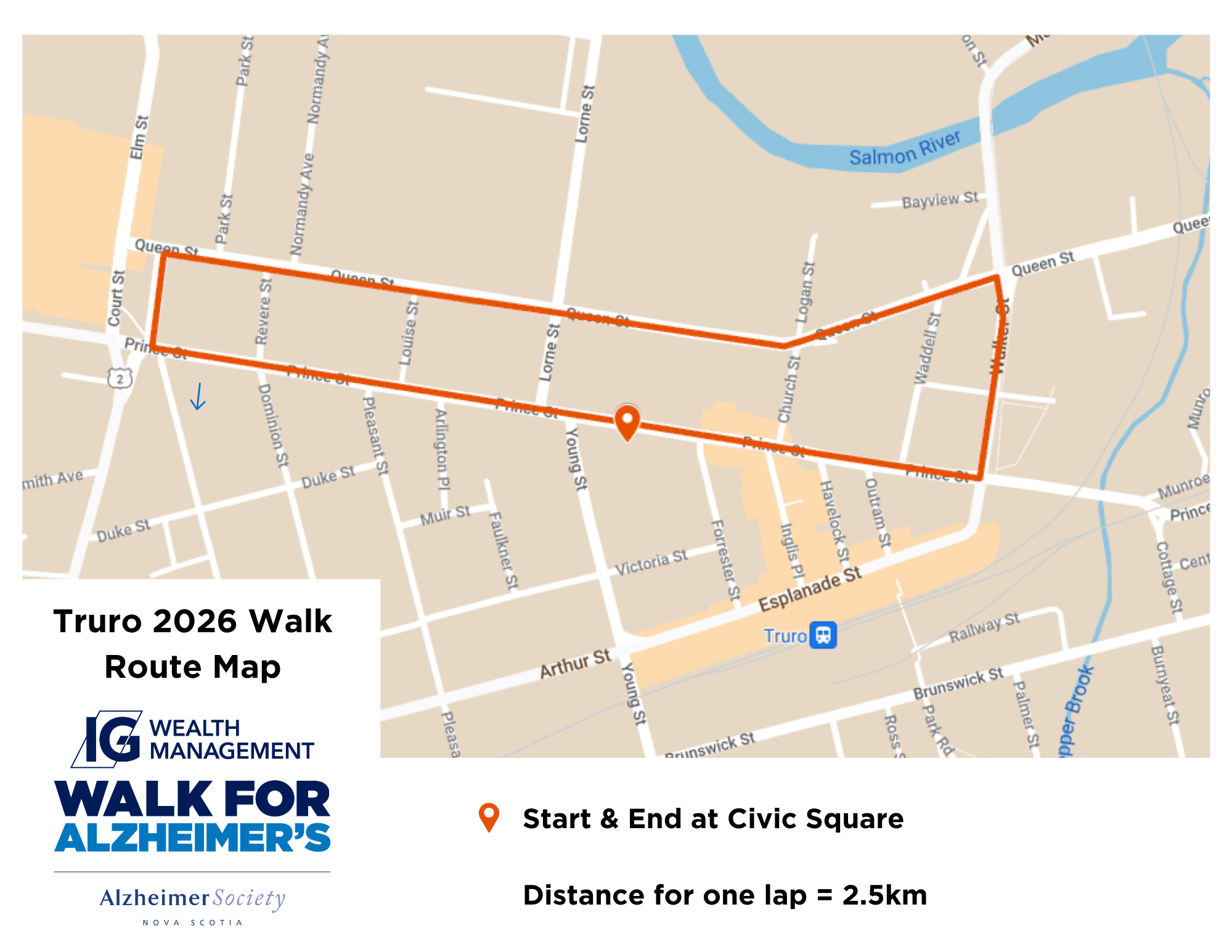 Truro route map