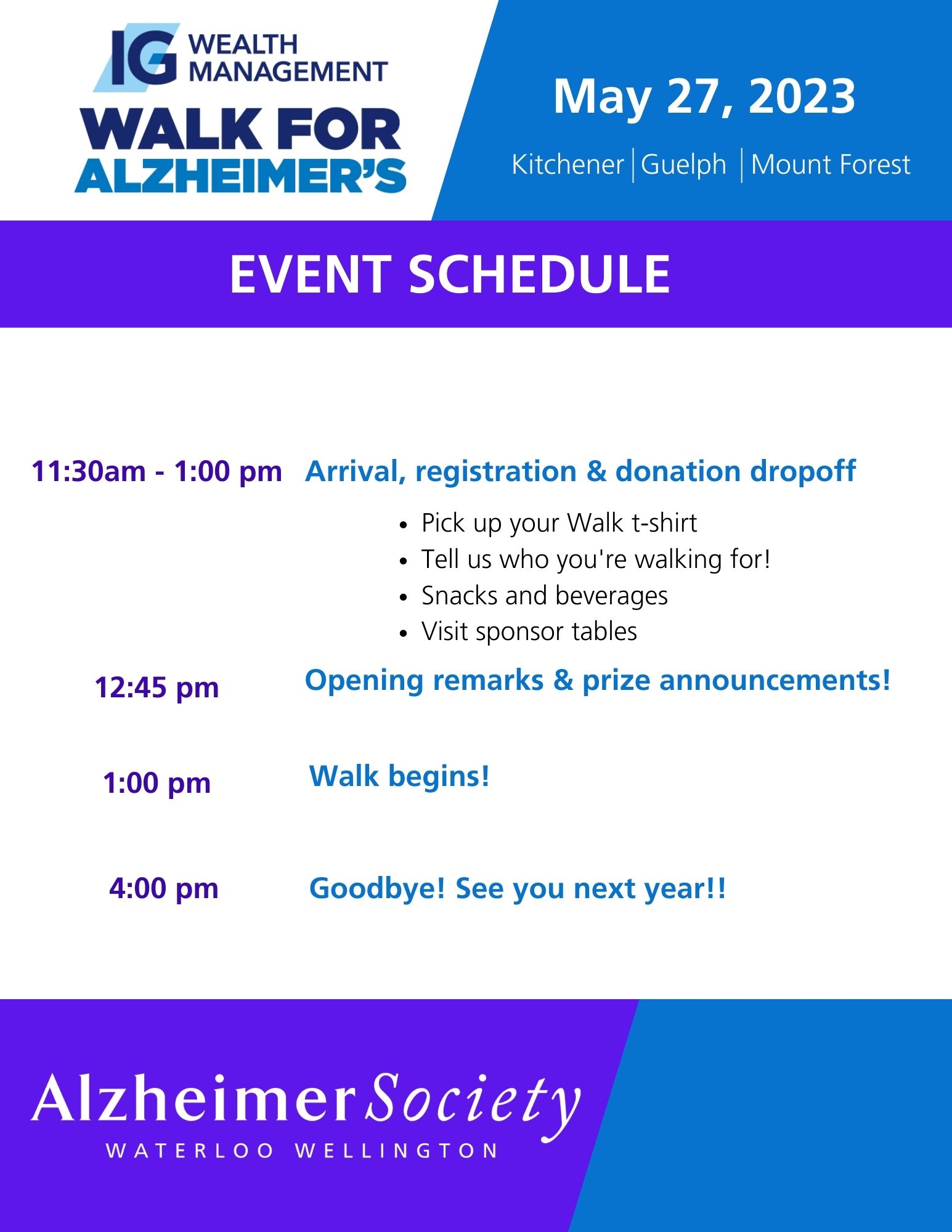 IG Wealth Management Walk For Alzheimer's