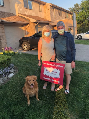 Out for a walk with my husband Tristan and Lucas to raise money and support the 2021 IG Walk for Alzheimers.