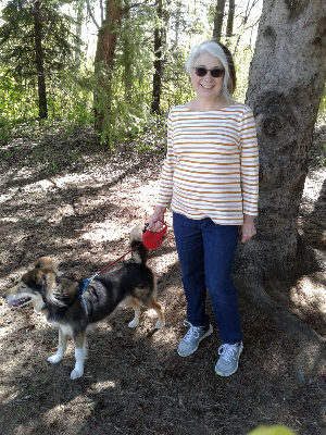 Spirit and I walking for Papa Ted!