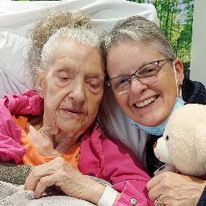 Patti with sister Penny. 