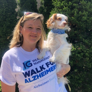 Kacey and I at the last (virtual) IG Wealth Management Walk for Alzheimer's