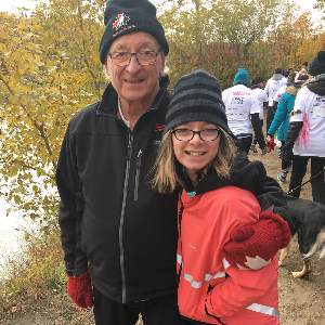 Dad and Paige at the Cancer Awareness Walk