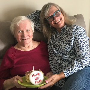 Celebrating Mom's last birthday.