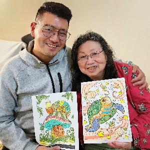 A colourful life of care with my mom