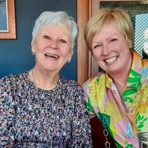 Marj and Tara on her 80th birthday