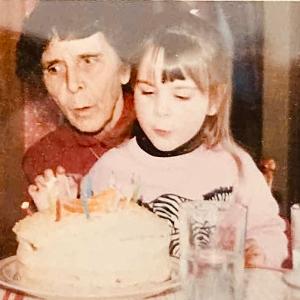 Me around age 4 with my Grammy Eldridge, who passed of Alzheimer's disease in 1992.