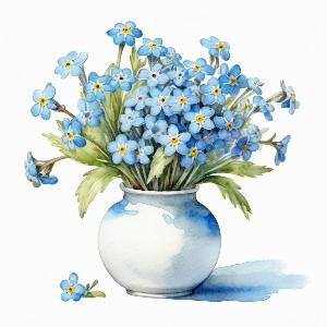 Forget-Me-Not flowers, the symbol of Alzheimer's and dementia.