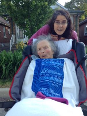My mom and I as we begin the walk in 2021.