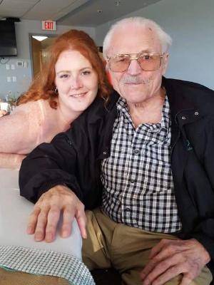 My grandpa and I at my wedding.
