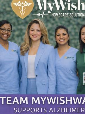 Team MyWishwalk proudly supports Alzheimer`s awareness stands with families across our community.