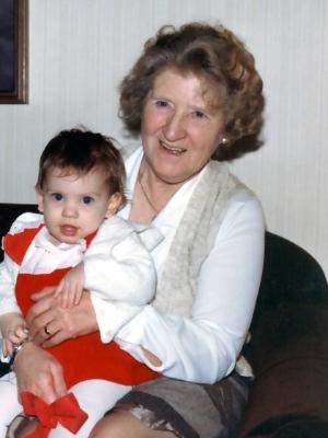 My mom with one of my little ones - way back in 1981.